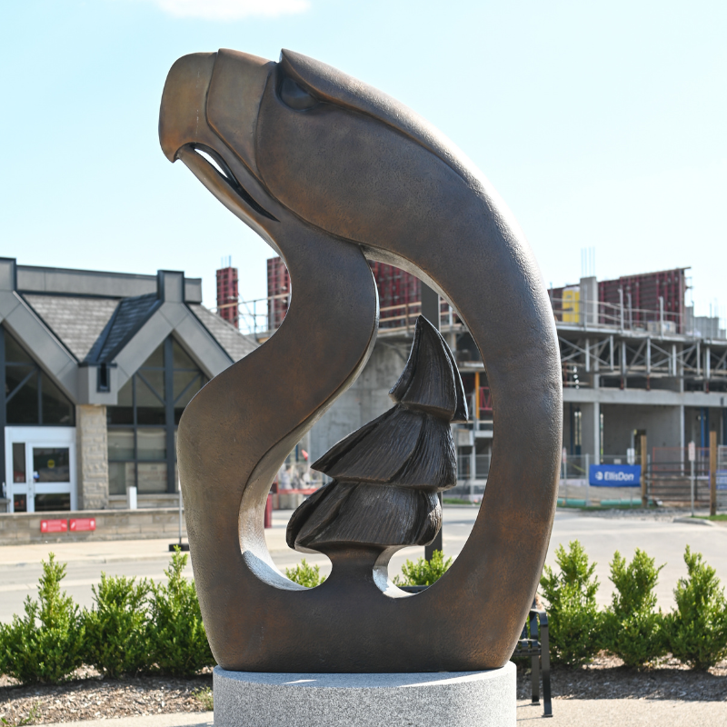 Huron Eagle Tree of Peace Statue