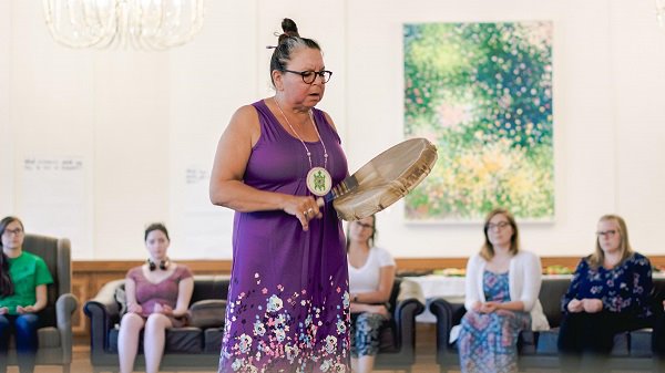 Elder Liz Akiwenzie Drumming